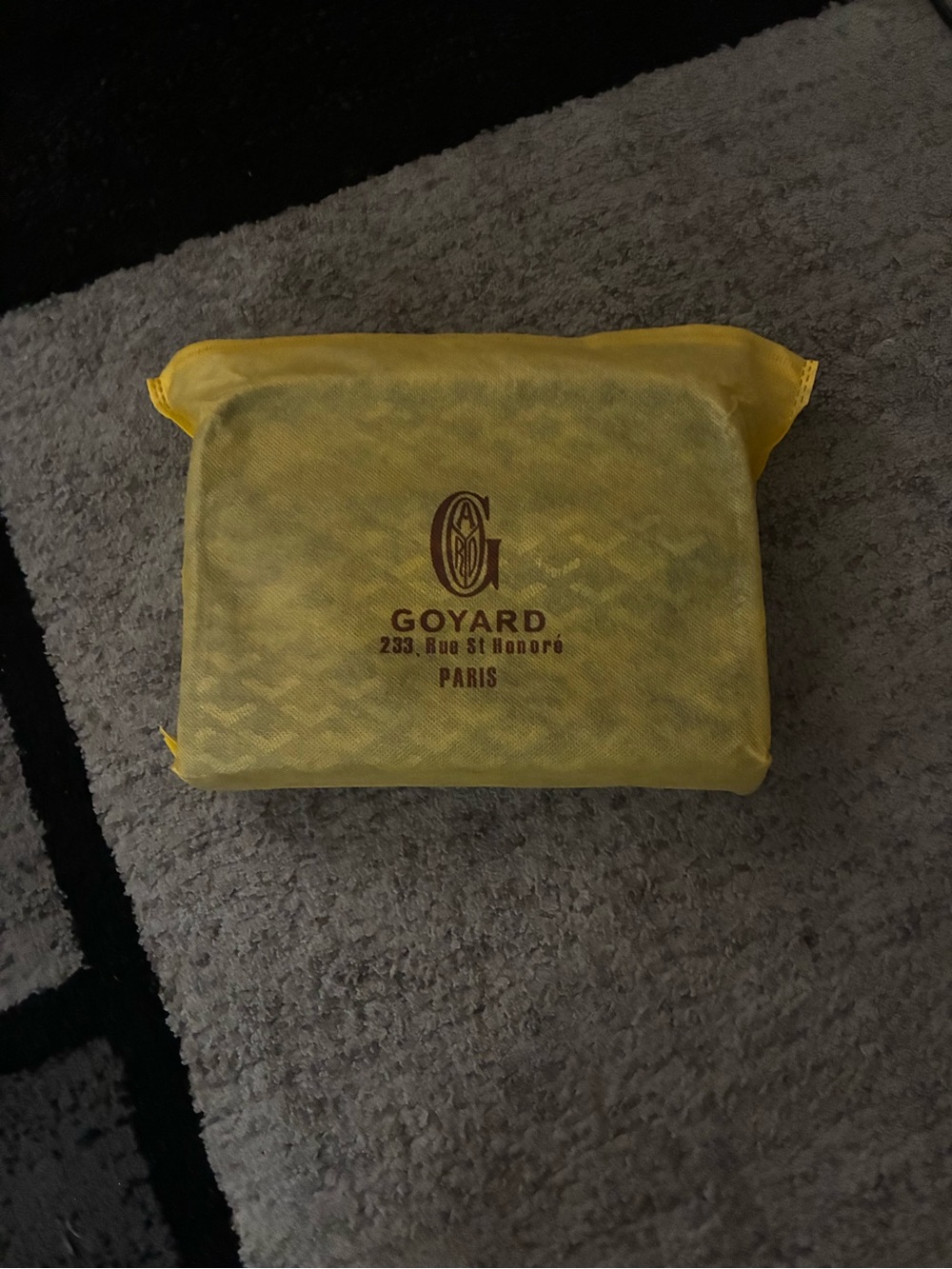 Goyard Yellow Protective Dust Bag with Logo